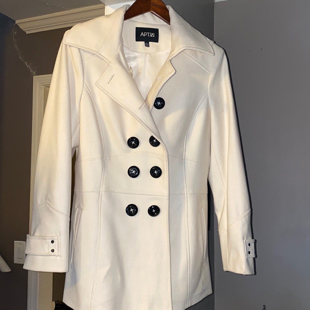 Never worn white pea coat